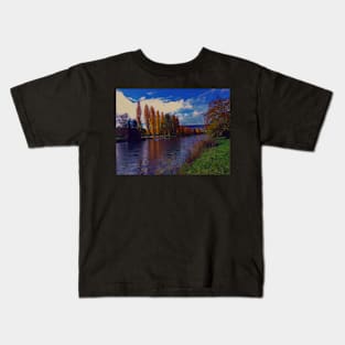 Autumn River in Switzerland Kids T-Shirt